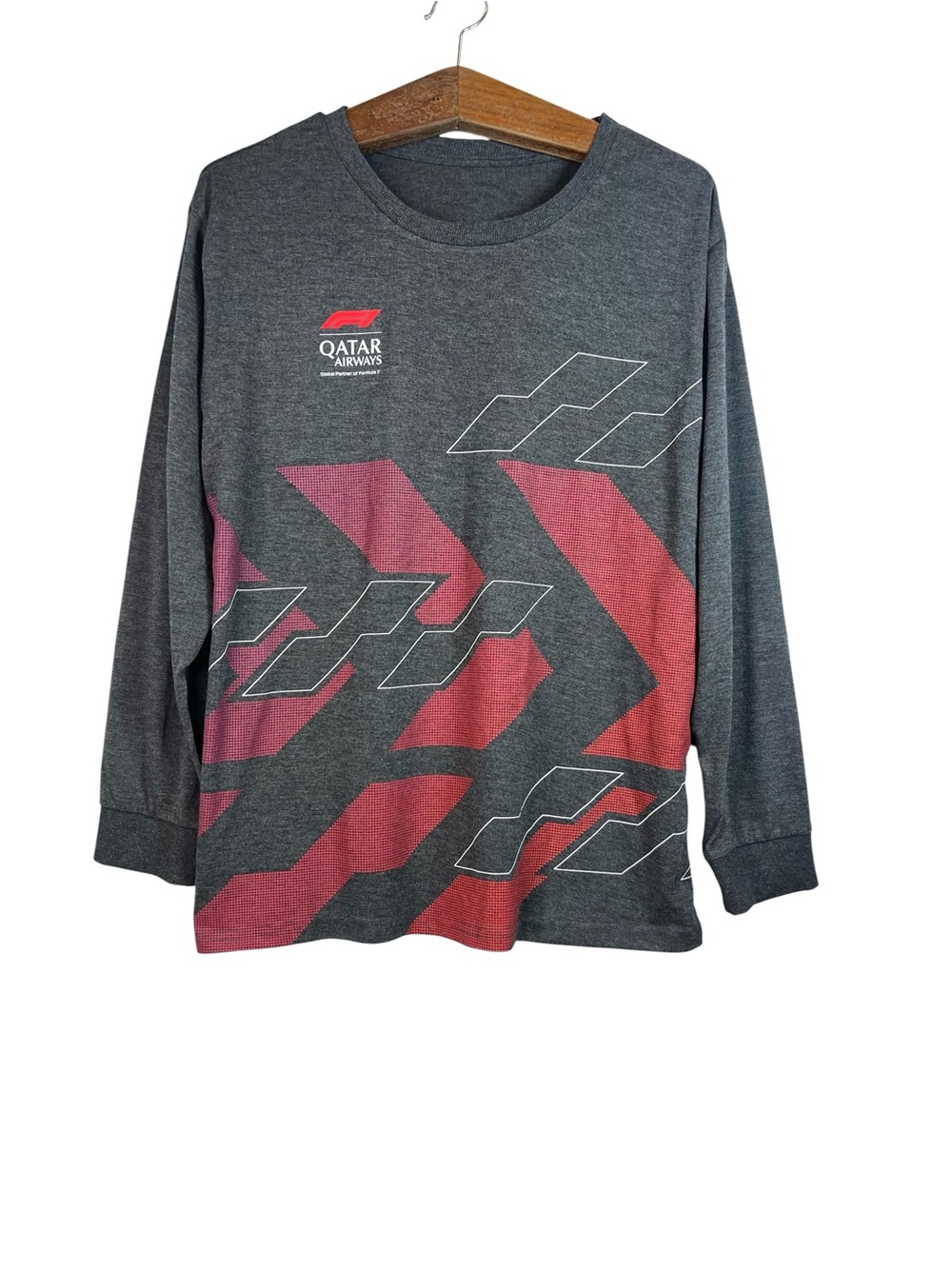 Formula 1 Qatar Airways Shirt Mens Long Sleeve Racing F1 Motorsport Tee Size M